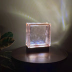 Blush Bloc Lamp in minimalist interior creating soft ambient illumination