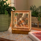 Wireless Blush Bloc Lamp accent lighting creating cozy atmosphere with warm LED glow