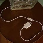 Handcrafted Wave pattern glass block lamp - sustainable New Zealand made lighting with plug-in power
