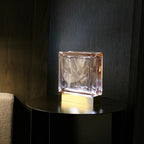 Wireless Blush Bloc Lamp creating ambient lighting - eco-friendly rechargeable design