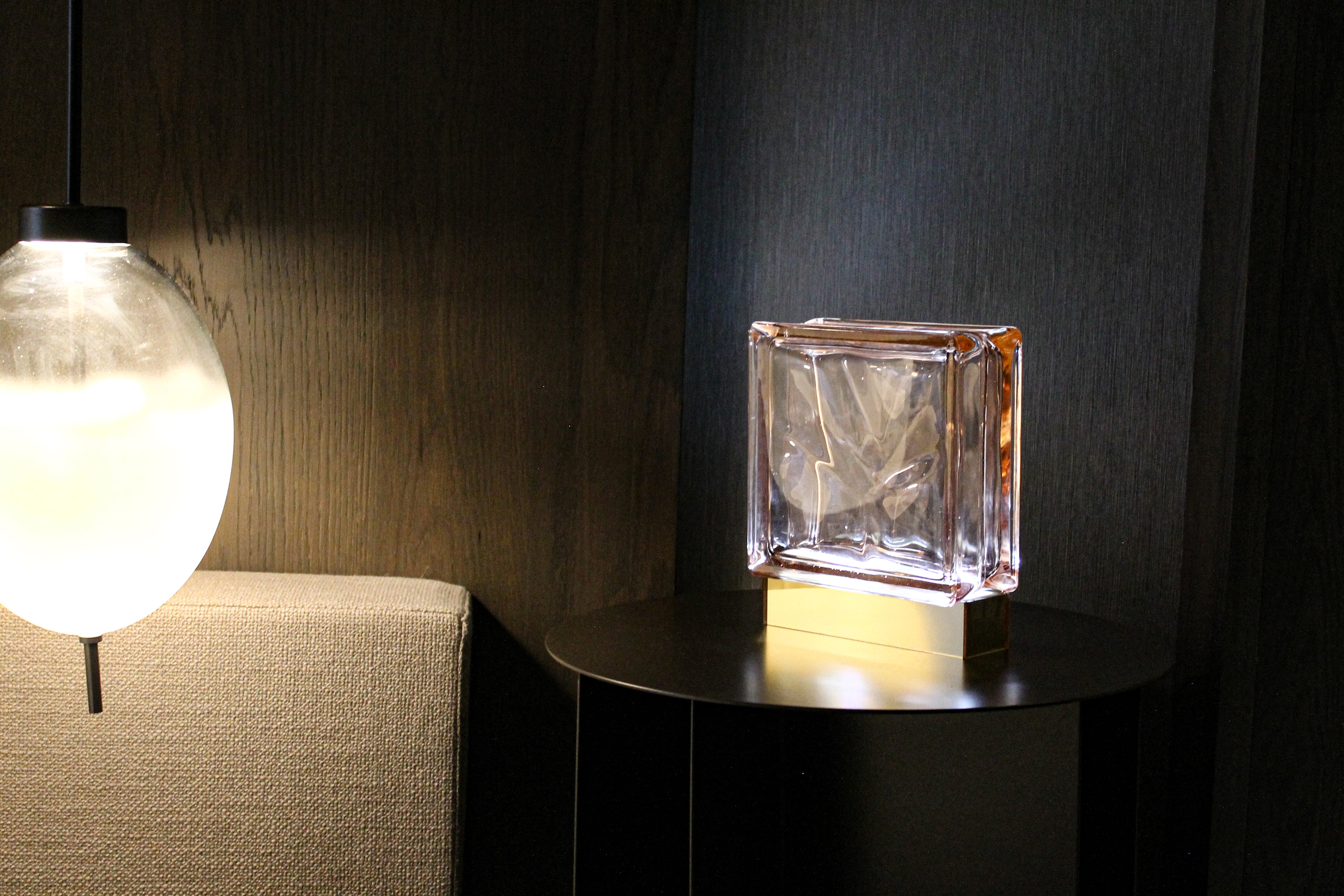 Wired Blush Bloc Lamp