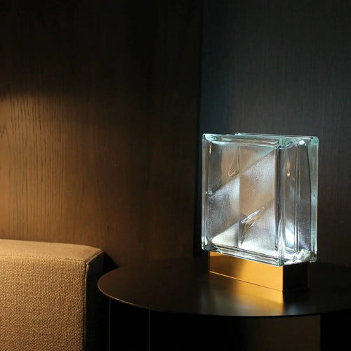 Bolt Bloc Lamp accent lighting creating a cozy atmosphere in a modern interior