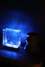 Wave Bloc Lamp detail view of eco-friendly glass construction and LED system