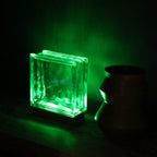 Wired Wave Bloc Lamp lifestyle shot in modern home setting with warm atmospheric glow