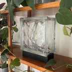 Wireless Wave Bloc Lamp accent lighting - handcrafted eco-friendly design with warm glow