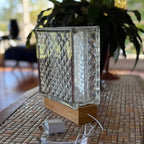 Wired base for Lumo Bloc Lamp - plug-in power adapter for glass block lighting