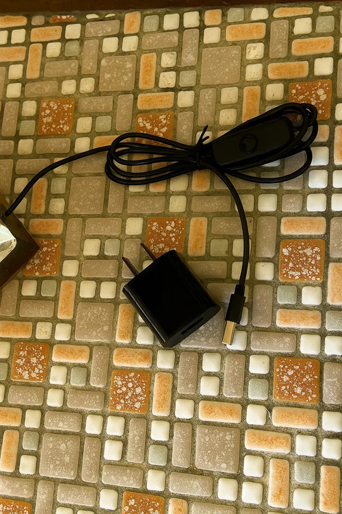 Wired base for Lumo Bloc Lamp - plug-in power adapter for glass block lighting