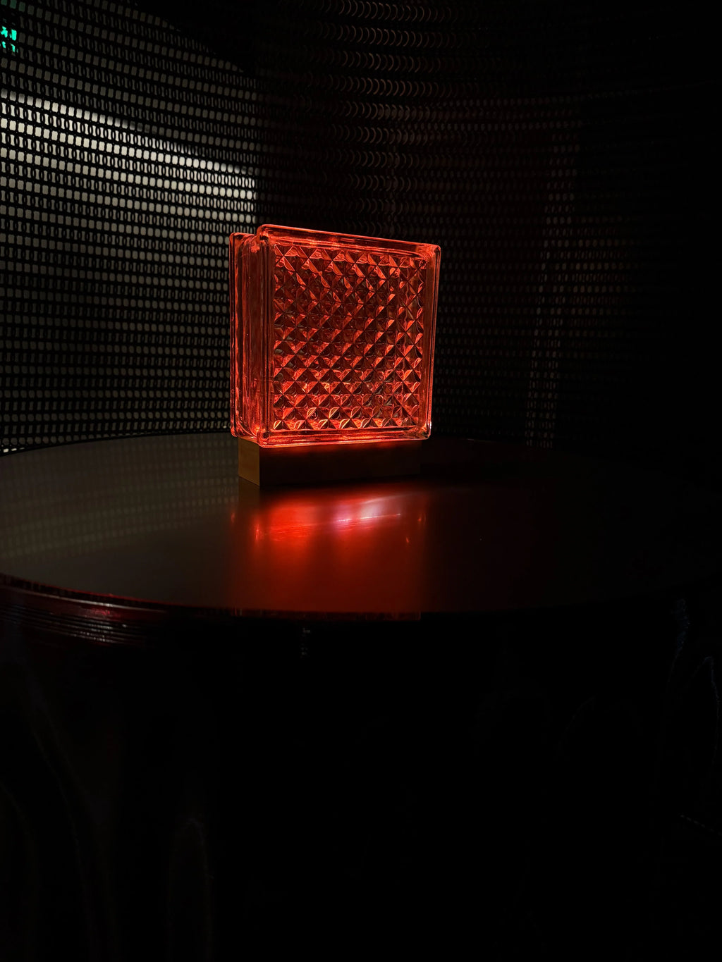 Diamond Bloc Lamp accent lighting creating cozy atmosphere in modern interior