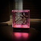 Wireless Wave Bloc Lamp lifestyle shot in modern home setting with warm atmospheric glow