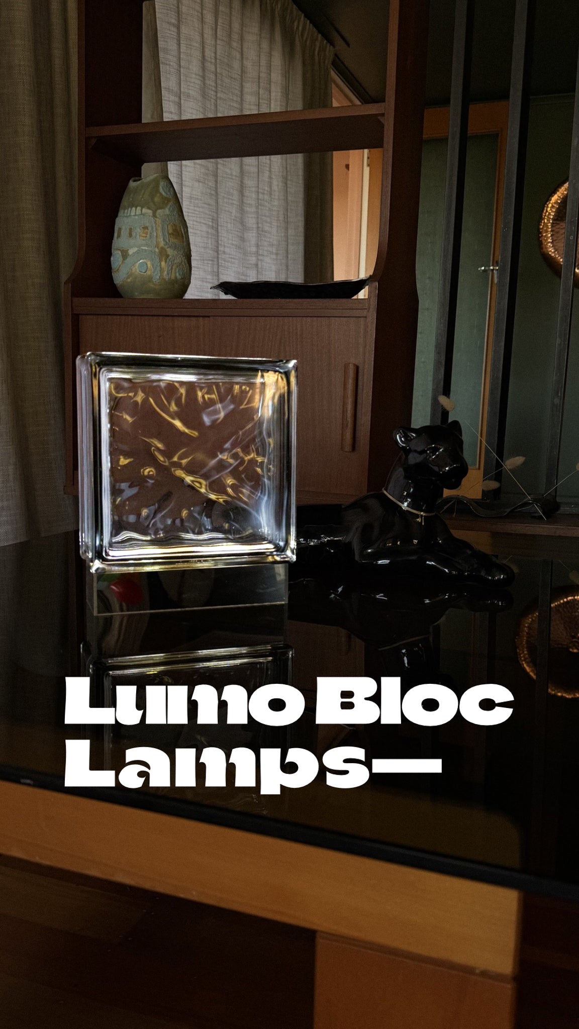 Wired Smokey Bloc Lamp